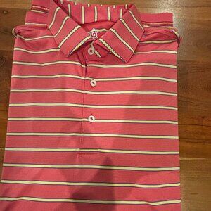 Turtleson Striped Men's Golf Polo, Medium